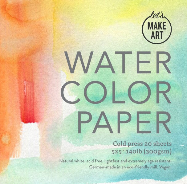 Let's Make Art Watercolor Paper Pad - 5x5"