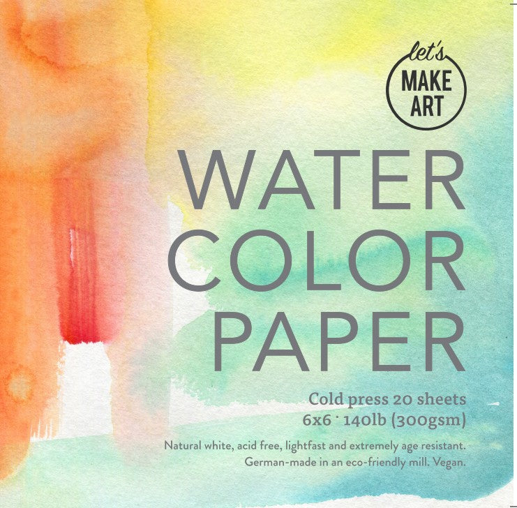 Let's Make Art Watercolor Paper Pad - 6x6"