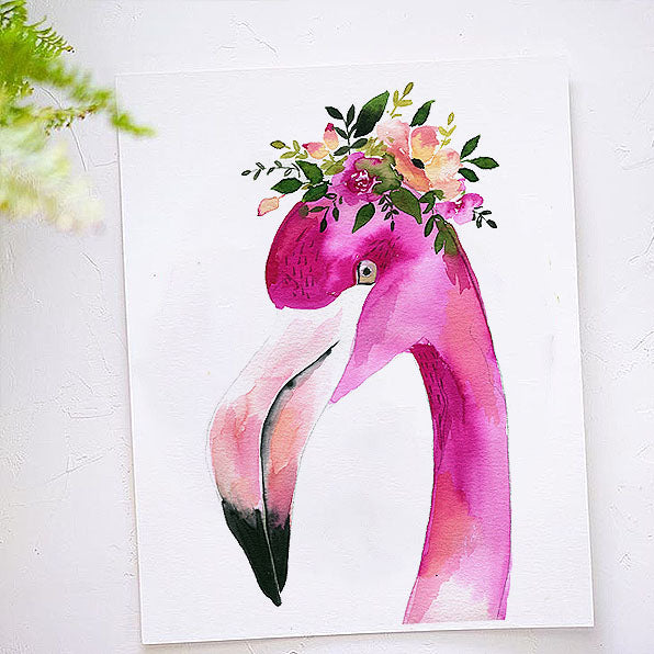 Floral Flamingo