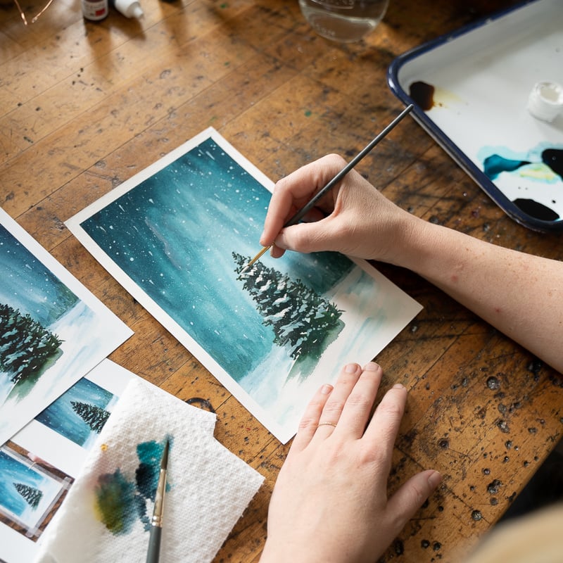 Winter Night Tree