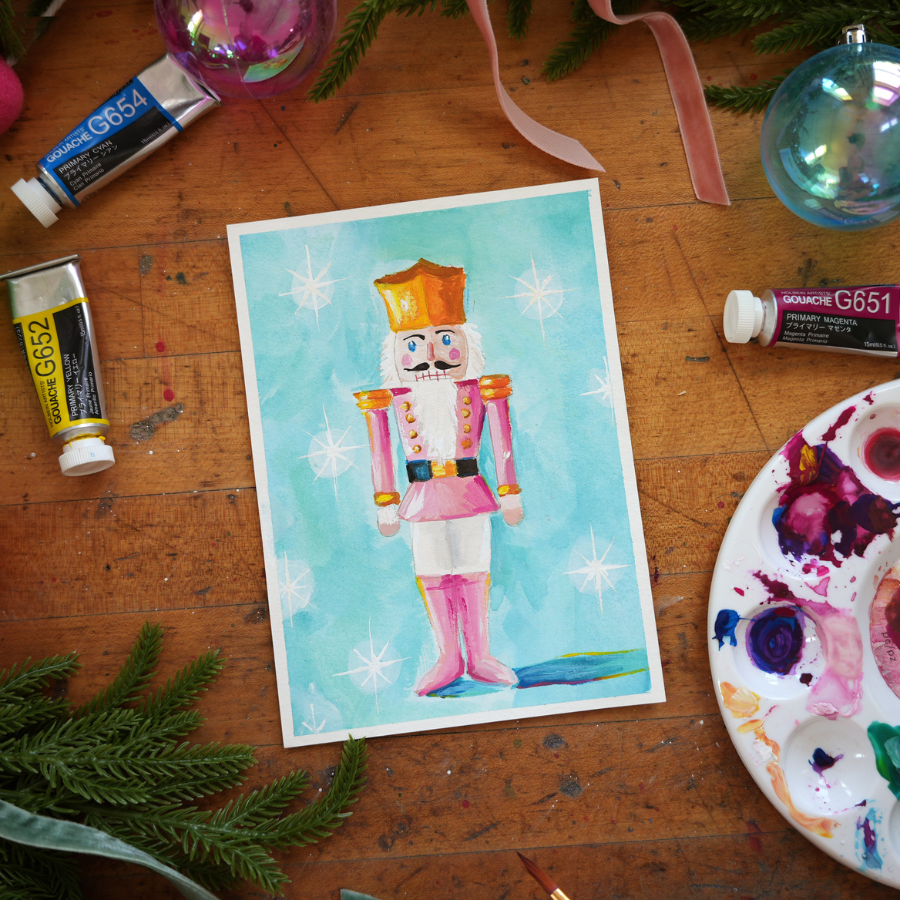 Merry Everything Holiday Card Making Gouache Course
