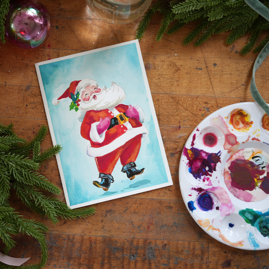 Merry Everything Holiday Card Making Gouache Course