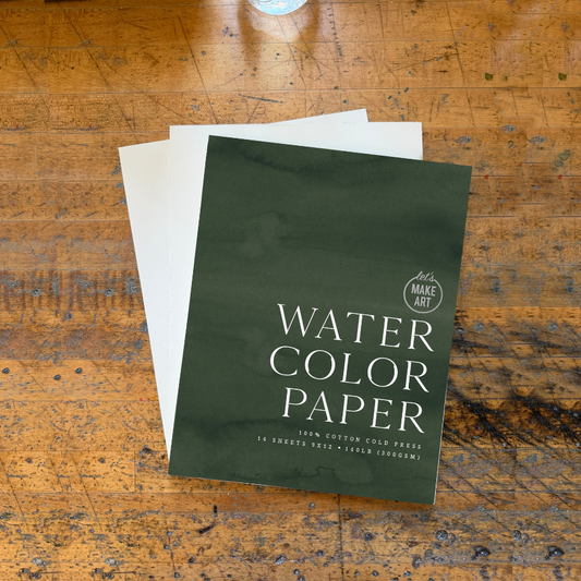 Let's Make Art 100% Cotton Watercolor Paper Pad - 9x12"