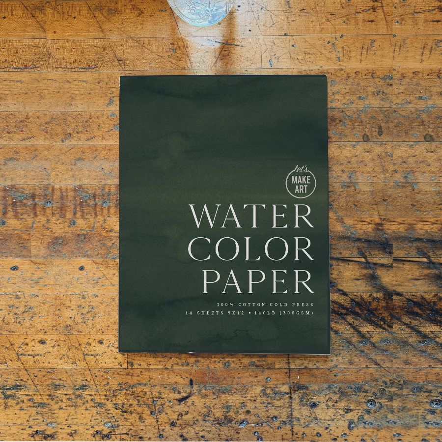Let's Make Art 100% Cotton Watercolor Paper Pad - 9x12"